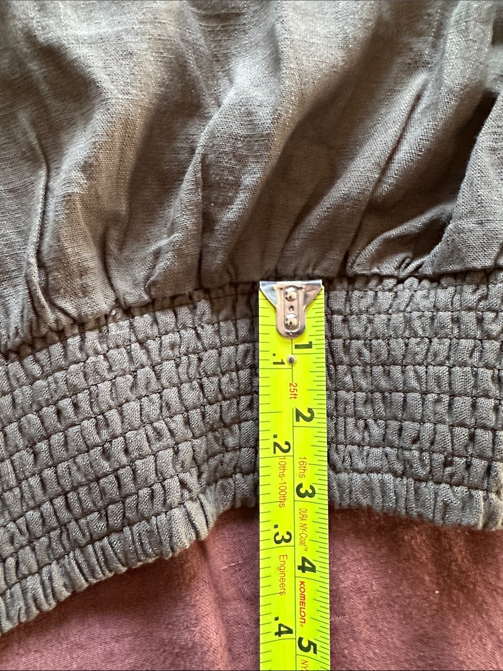 Olive Green Tapered Wide-Leg Pants w Large Side Pockets. Wide elastic waistband - Picture 9 of 12